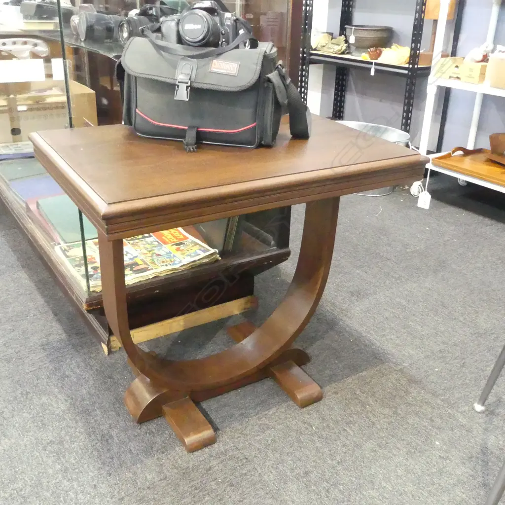 DECO CONSOLE TABLE, RECENTLY REFINISHED 685x455x610mm Image 1++