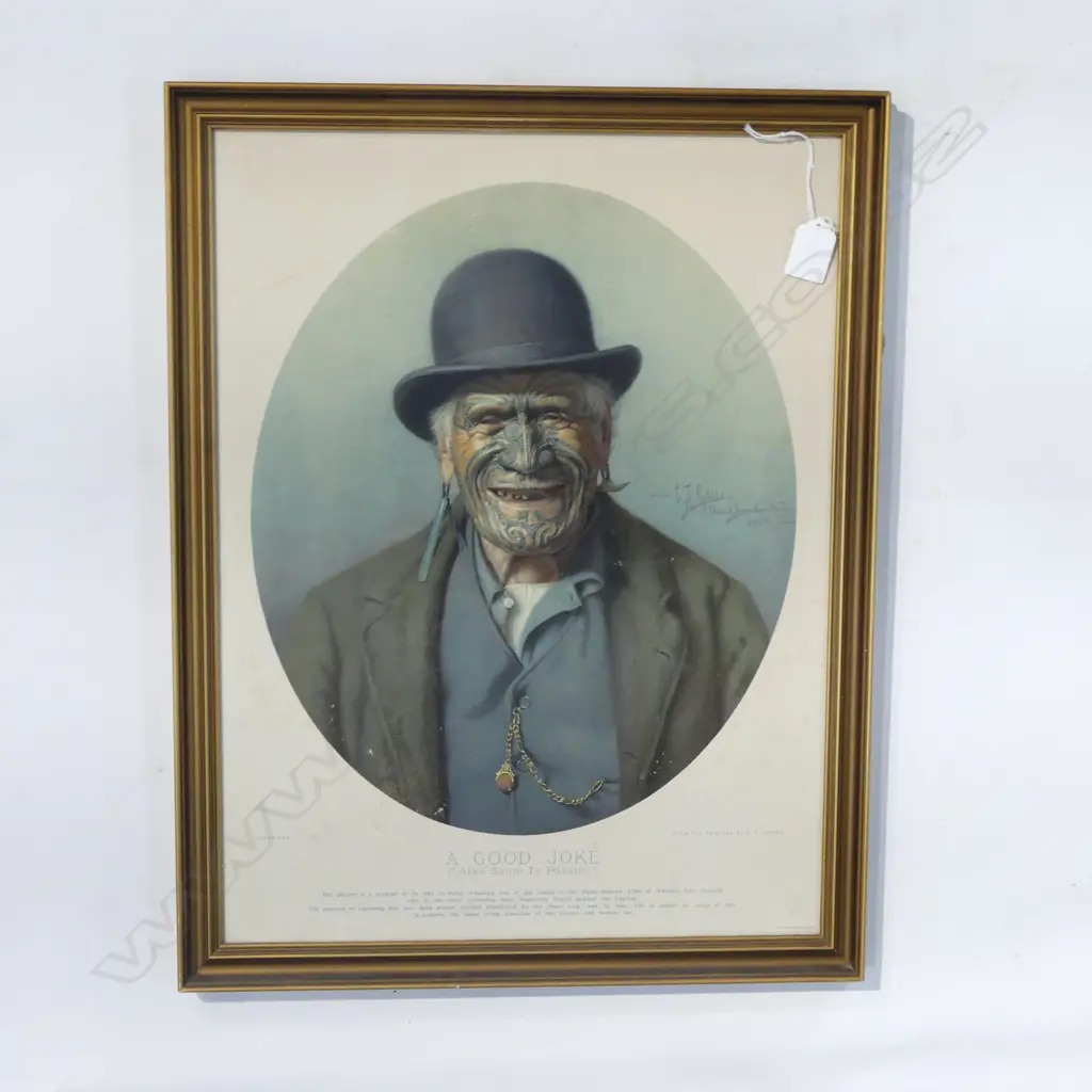 VINTAGE GOLDIE PRINT 'A GOOD JOKE'  480 X 365mm Image 1++