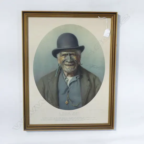 VINTAGE GOLDIE PRINT 'A GOOD JOKE'  480 X 365mm