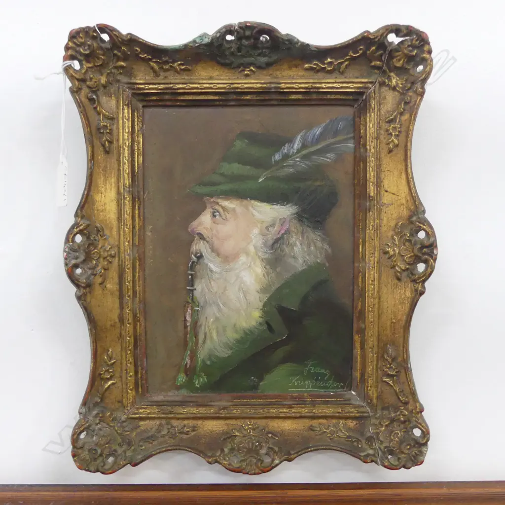 FRANZ KRIPPENDORF (1907-82), PORTRAIT OF A GENTLEMAN, OIL ON BOARD 220x160mm gilt frame w. faults Image 1++