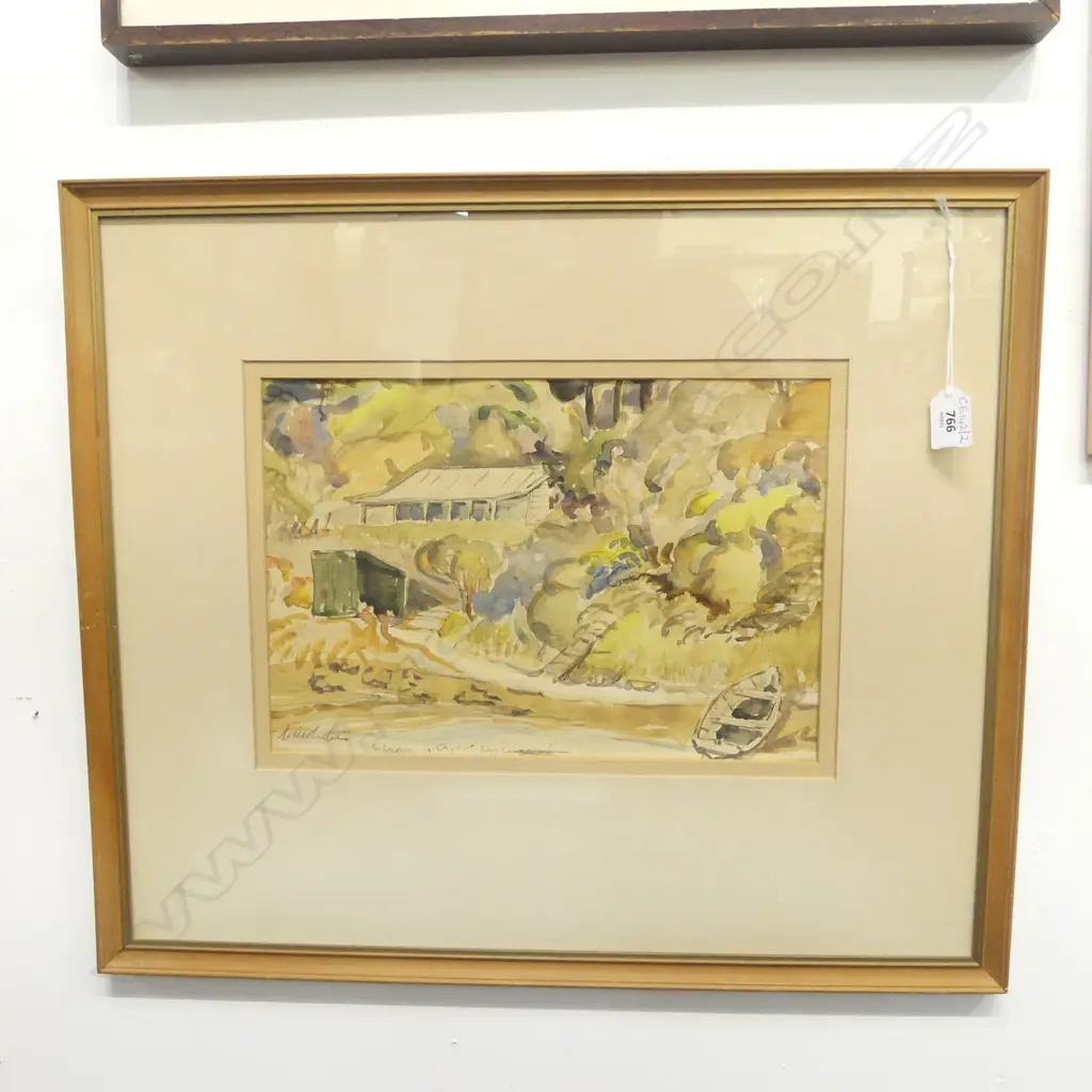 LINCOLN G. LEE (NZ 1885-1968) 'IMPRESSION Q. CHARLOTTE SOUND' WC 235x345mm Image 1++
