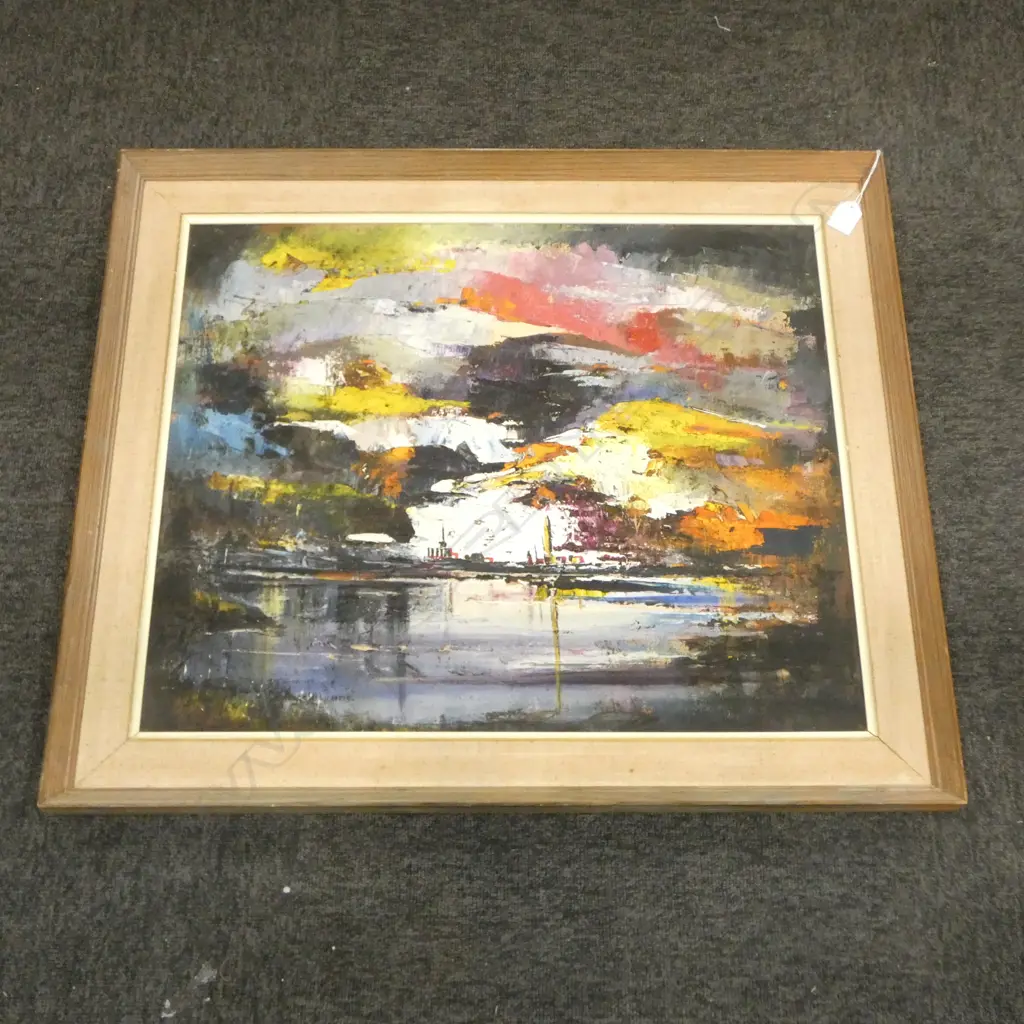 FLORENCE LUXFORD 'RIVER GLOW' OIL ON BOARD 500x600mm Image 1++