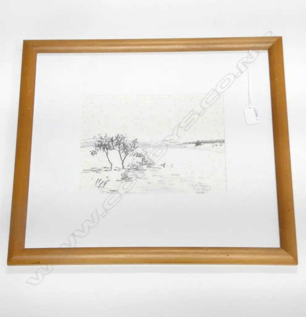 GARTH TAPPER PENCIL SKETCH 'PORT ALBERT'  (foxed) 190 x 260mm Image 1++