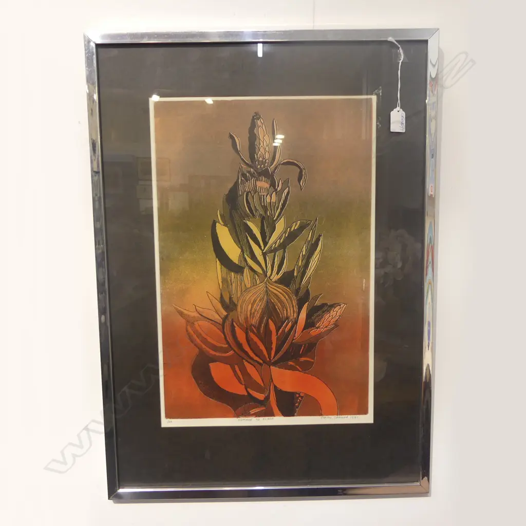 SIGNED NUMBERED PRINT HOMAGE TO ELESE BY  PENNY ORMEROD H510 W330MM Image 1++