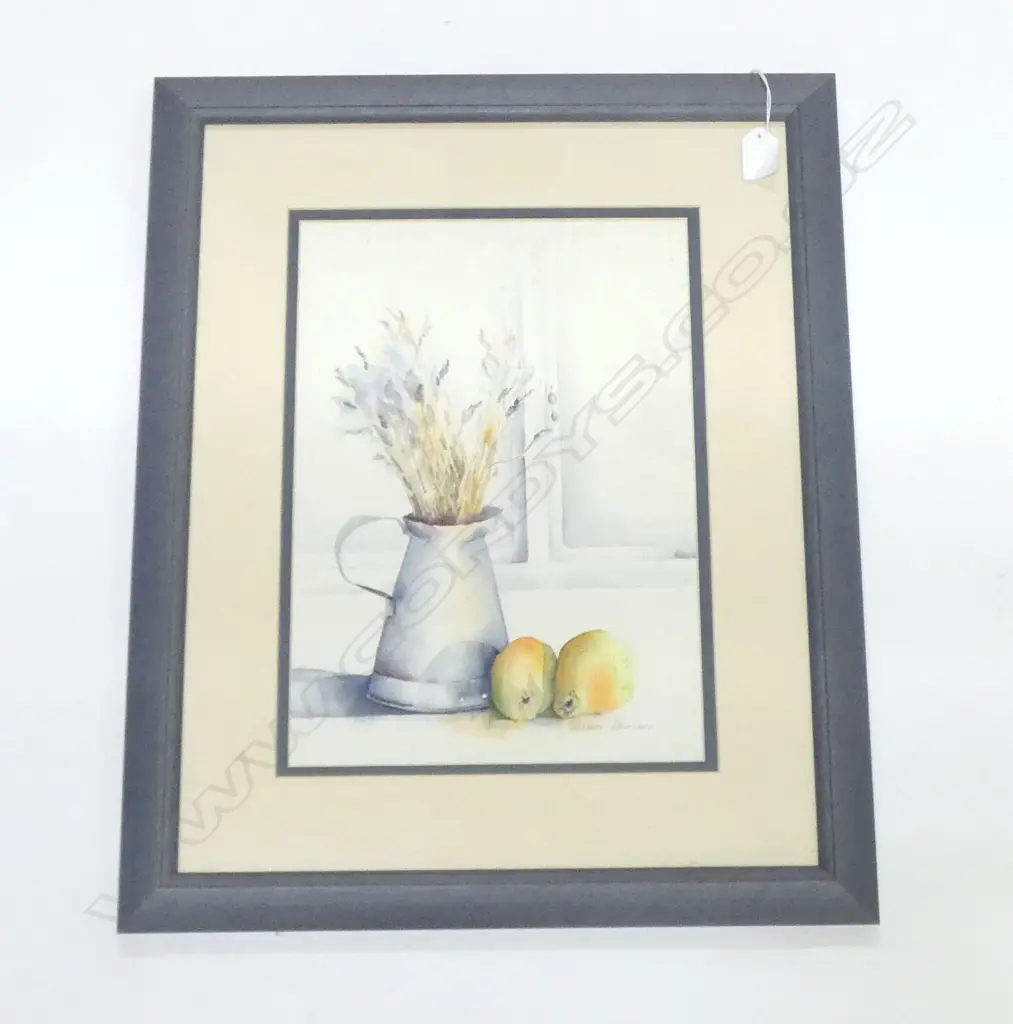 ALISON DUNCAN 'STILL LIFE w PEARS', W/C, signed, 340 x 250mm Image 1++
