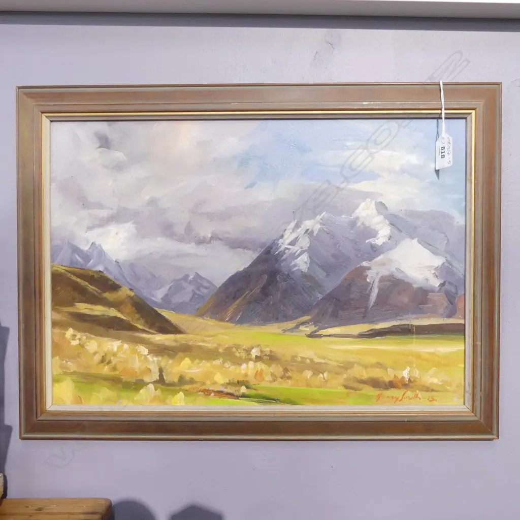 HARRY SMITH 'AHURIRI' OIL on BOARD, signed & dated 1975, H.300 X 440mm Image 1++