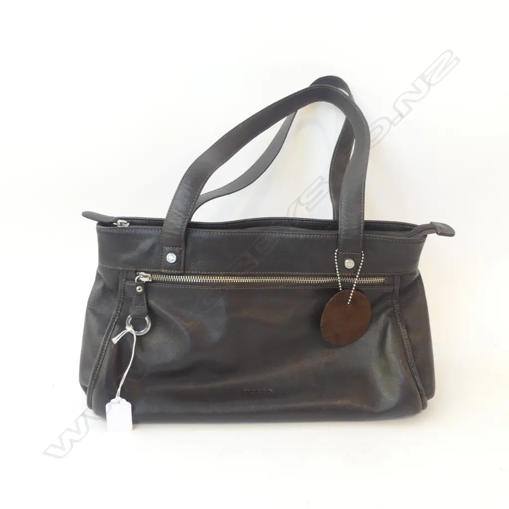 LADYS  BROWN LEATHER HANDBAG PICARD L380MM Image 1++
