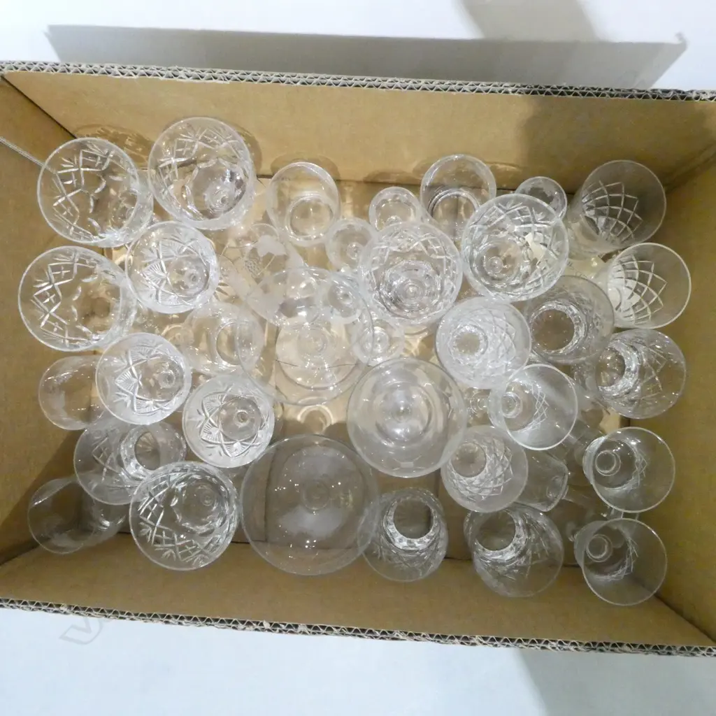ASST. CRYSTAL & GLASSWARE Incl. WEBB & CORBETT (SOME CHIPS) Image 1++