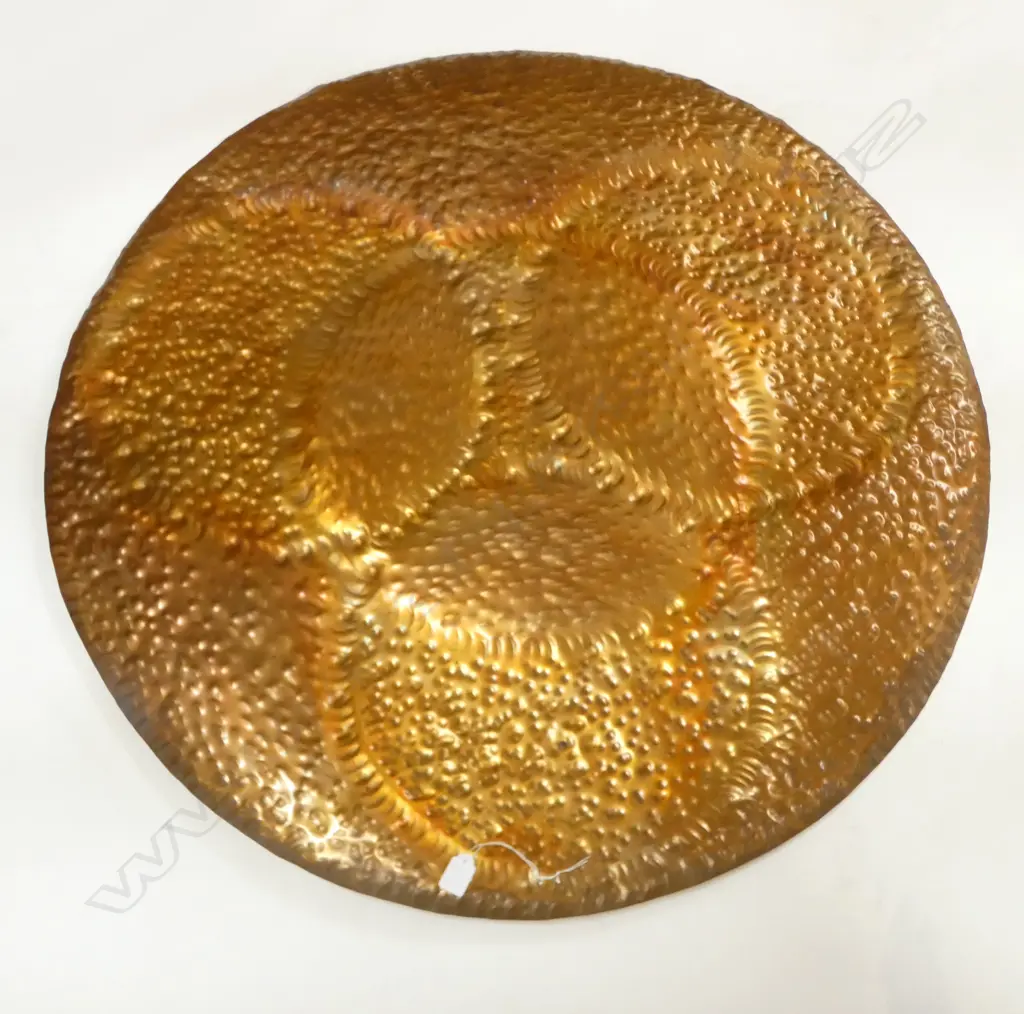 MID CENTURY RETRO COPPER CIRCULAR WALL PLAQUE DIA910MM Image 1++