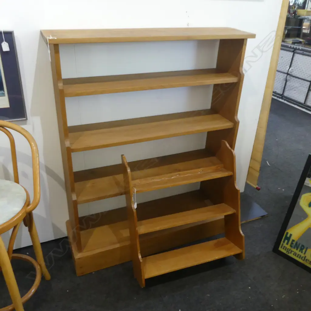 2 N.Z. TIMBER SHELVING UNITS 980x320x1220mm & 580x190x690mm Image 1++