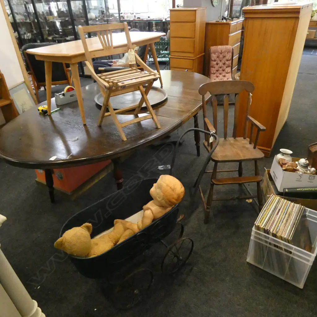 PRAM, DOLL, TEDDY, HIGH CHAIR, CHILDS FOLDING CHAIR Image 1++