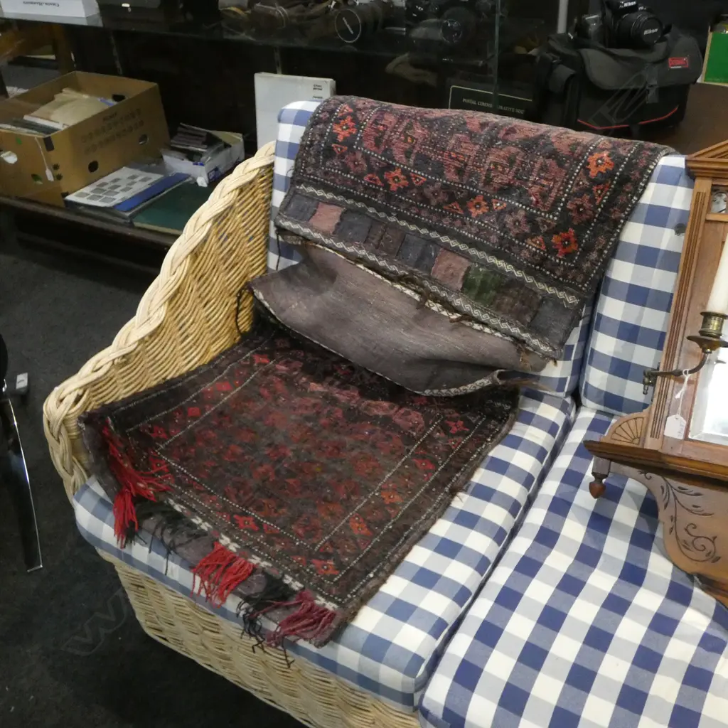 PR PERSIAN HAND KNOTTED SADDLE BAGS L1430 W580MM Image 1++