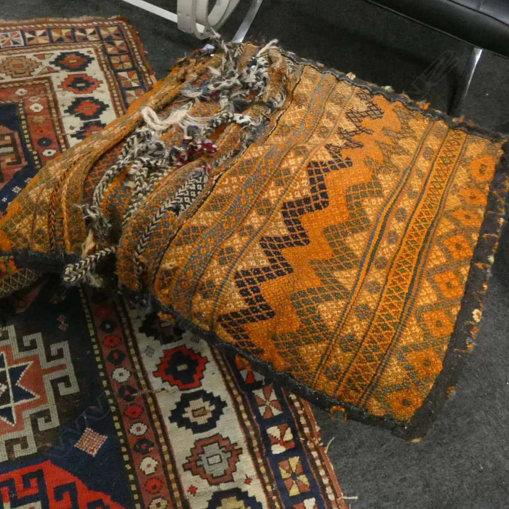 HAND KNOTTED ALL WOOL SADDLE BAG 1050x650mm Image 1++