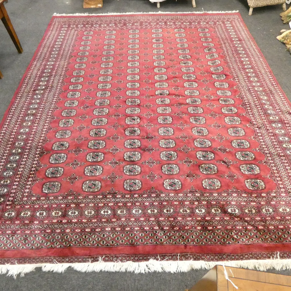 LG HAND KNOTTED PAKISTAN BOKHARA WOOL PILE RUG 3050x2500mm Image 1++