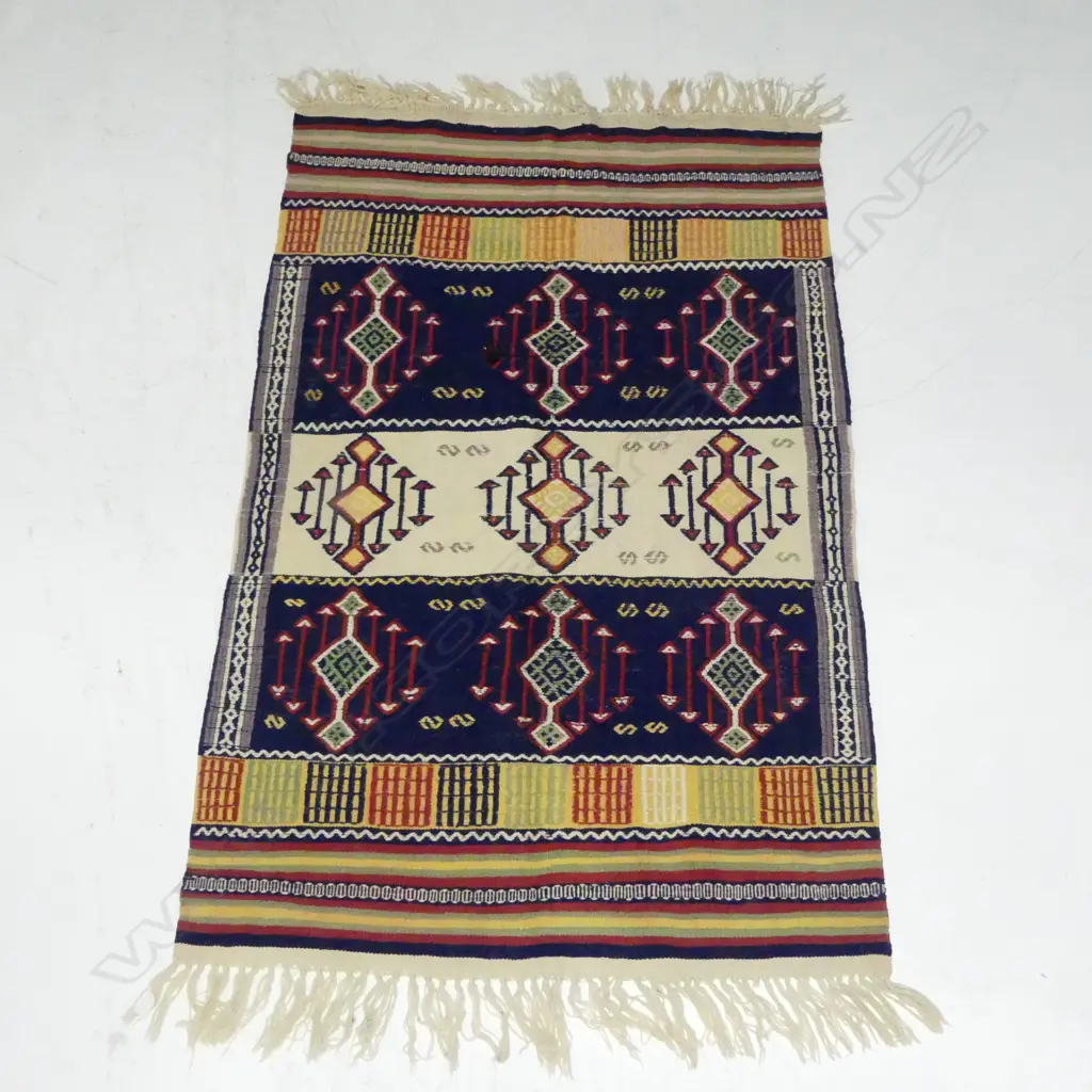 KELIM RUG BLUE RED & IVORY L1800 W1150MM Image 1++