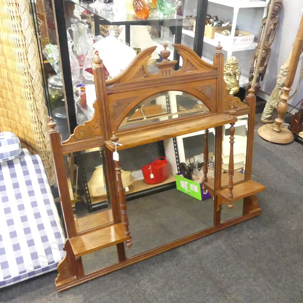 VICTORIAN OVERMANTEL MIRROR 1000 x 1100mm Image 1++