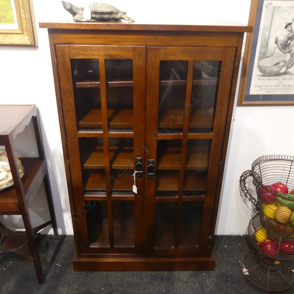 WOODEN DISPLAY CABINET 700x205x1145mm Image 1++