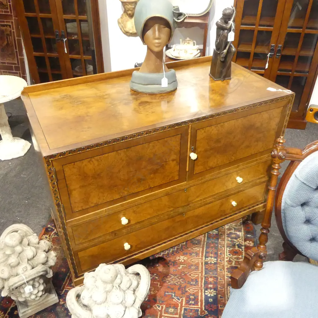 BURR WALNUT CABINET 1000x480x775mm Image 1++