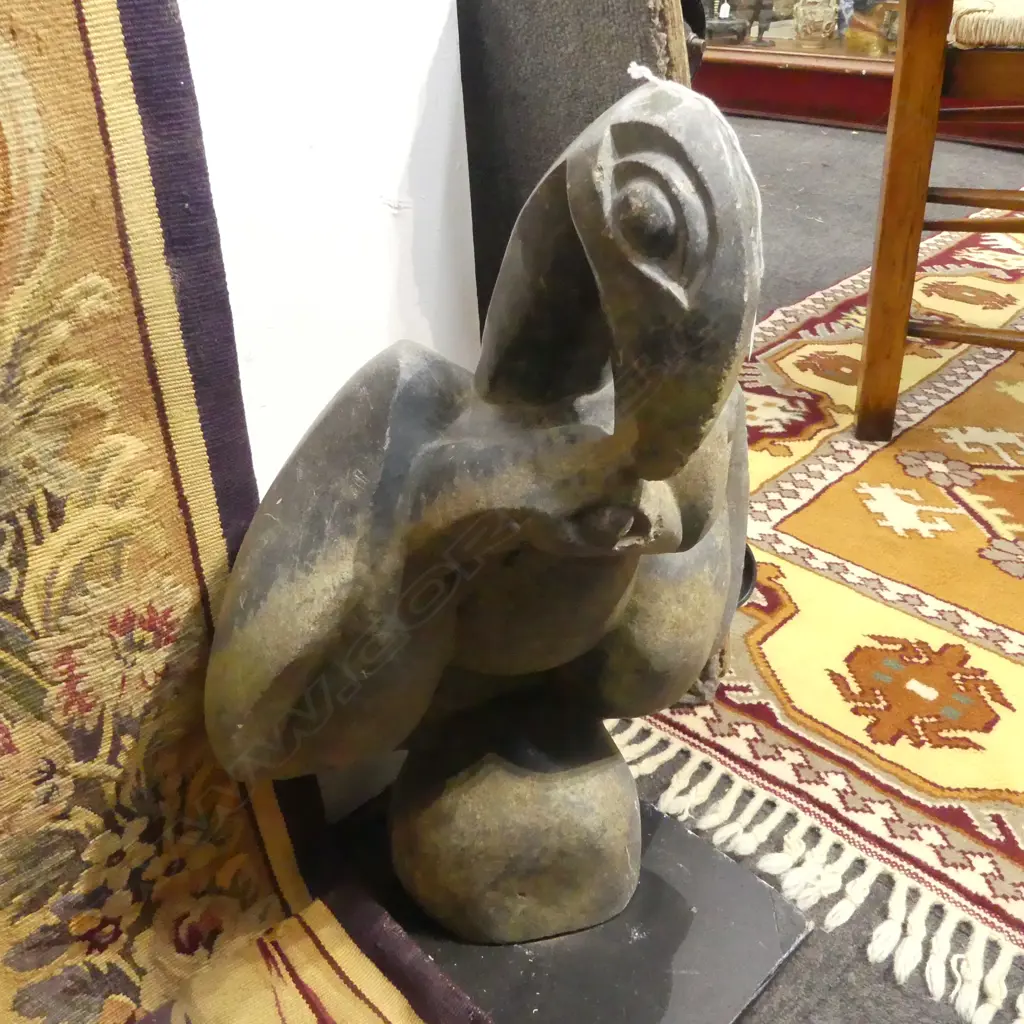 CARVED STONE EAGLE STATUE H.520mm Image 1++