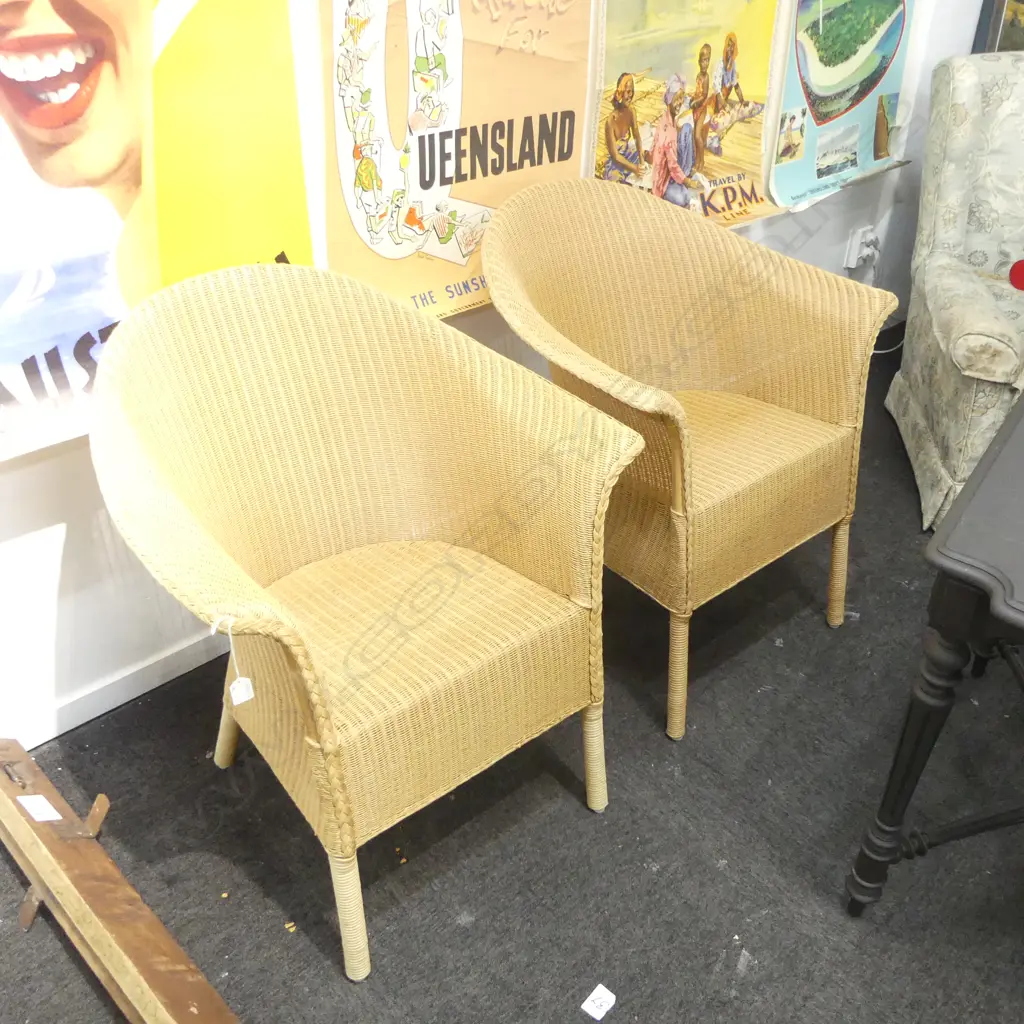 PR LLOYD LOOM ARMCHAIRS. Labelled Image 1++