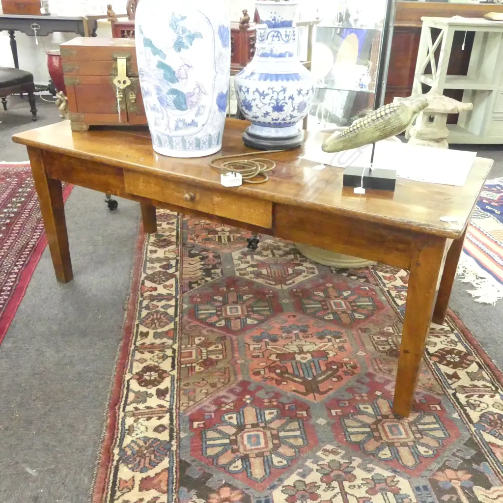 PLANK TOP COFFEE TABLE w. DRAWER 1320x565x530mm Image 1++