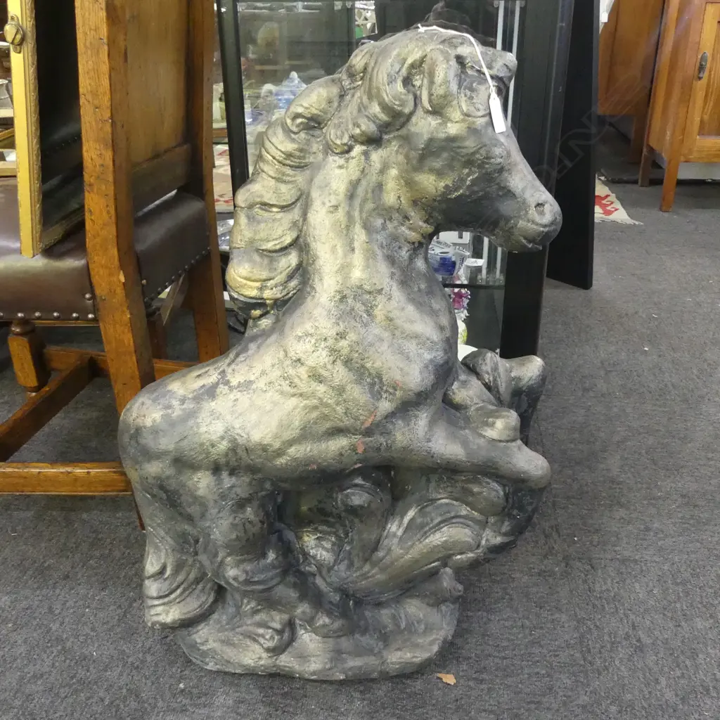 CONCRETE GARDEN HORSE SCULPTURE H.700mm Image 1++