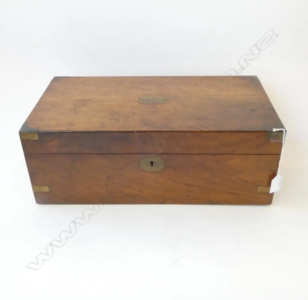 ANTIQUE MAHOGANY WRITING SLOPE W.455mm Image 1++
