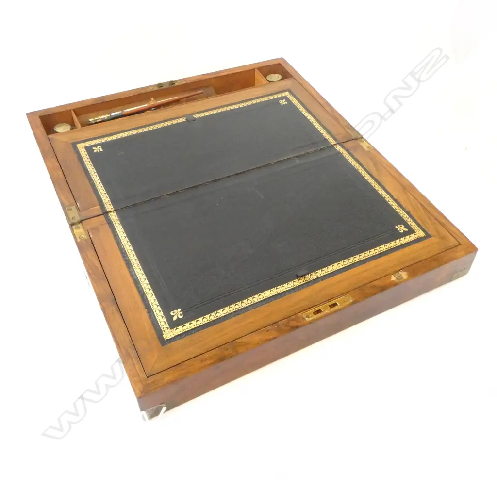 ANTIQUE MAHOGANY WRITING SLOPE W.455mm Image 1++