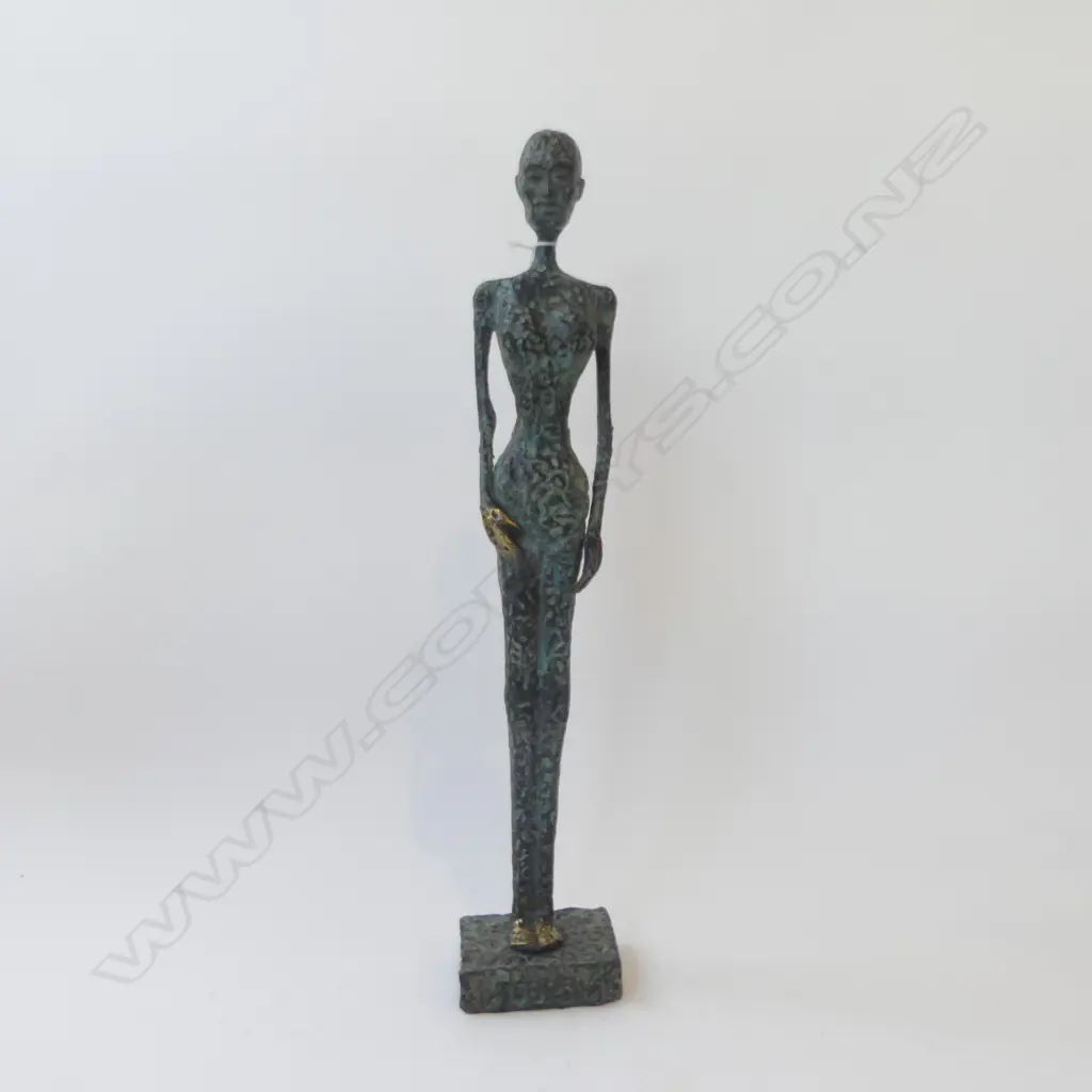 BRONZE ELONGATED FEMALE FIGURE H.635mm Image 1++