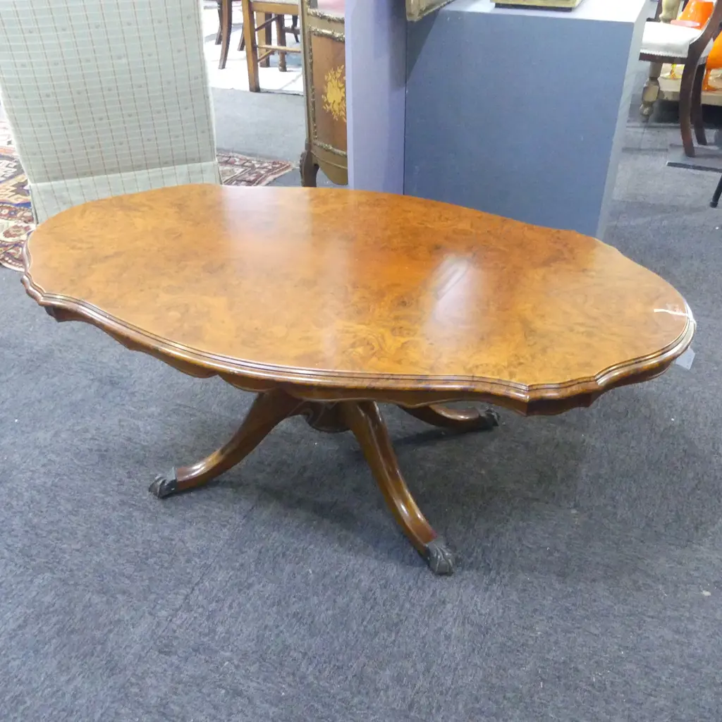 BURR WALNUT COFFEE TABLE W.1200mm Image 1++