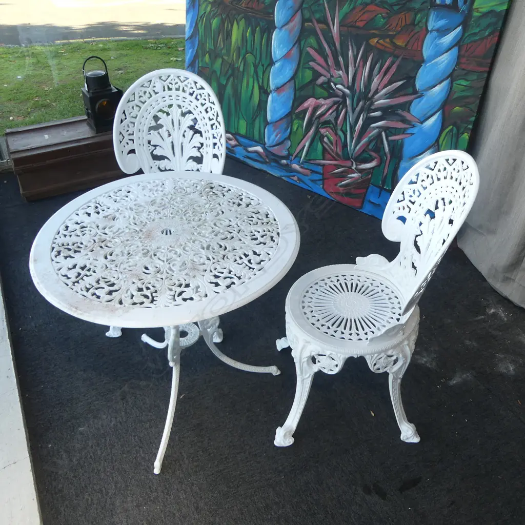 ENDERSLEY PATIO TABLE & TWO CHAIRS Image 1++