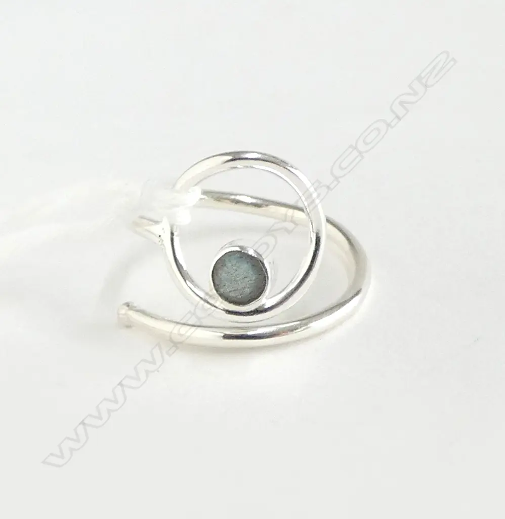 SILVER SET LABRADORITE RING, ADJUSTABLE, new Image 1++