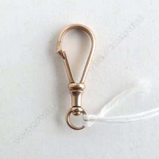 9ct ROSE GOLD LGE SNAKE HEADED SWIVEL CHAIN CLIP 3gms