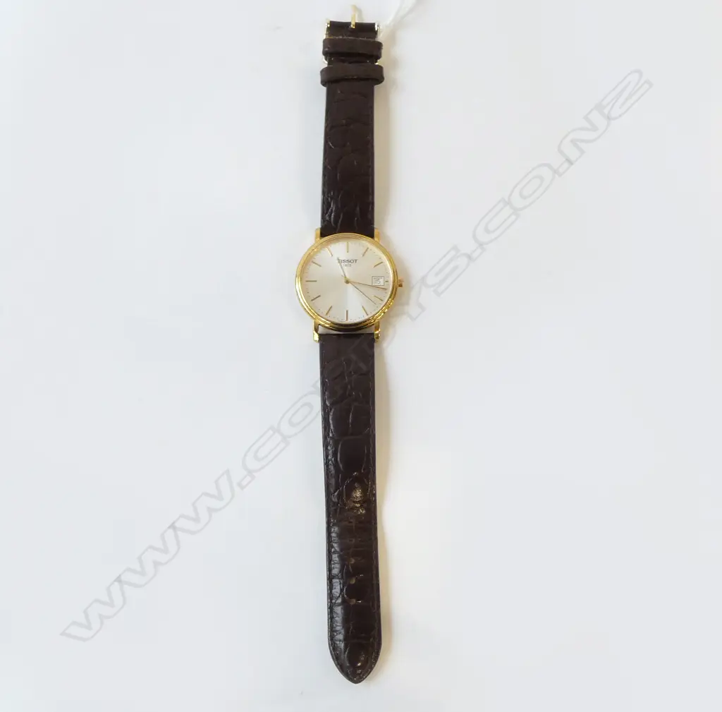 VINTAGE TISSOT gold plate & stainless GENT'S WRISTWATCH Dia.34mm Image 1++