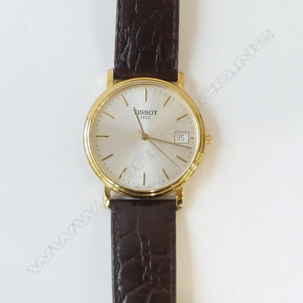VINTAGE TISSOT gold plate & stainless GENT'S WRISTWATCH Dia.34mm Image 1++
