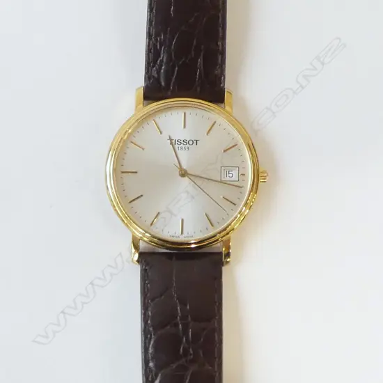 VINTAGE TISSOT gold plate & stainless GENT'S WRISTWATCH Dia.34mm