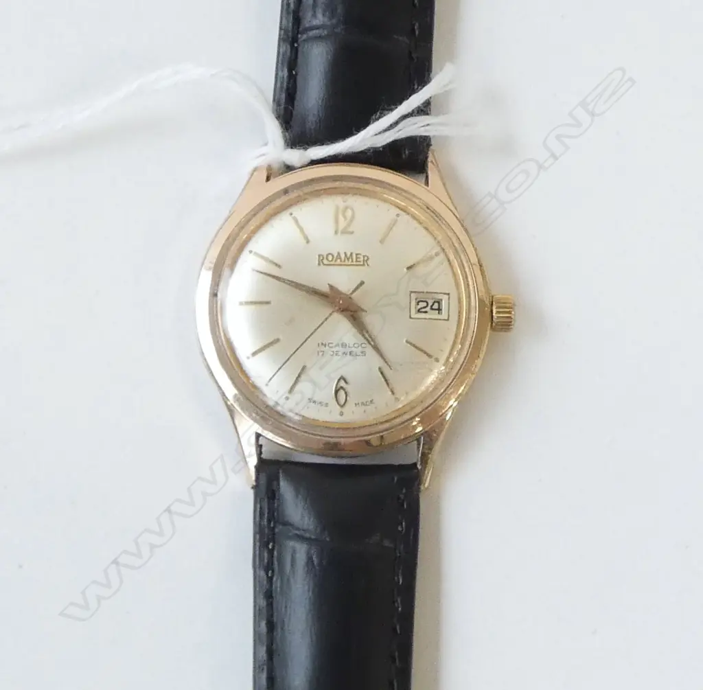 **RTV** VINTAGE ROAMER WRISTWATCH, GOLD PLATE, c.1970s, WORKING Image 1++