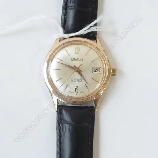 **RTV** VINTAGE ROAMER WRISTWATCH, GOLD PLATE, c.1970s, WORKING