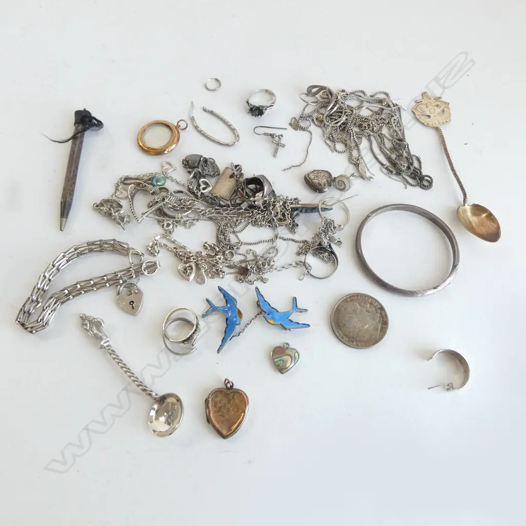 OLD COLLECTION SILVER & OTHER JEWELLERY  Image 1++