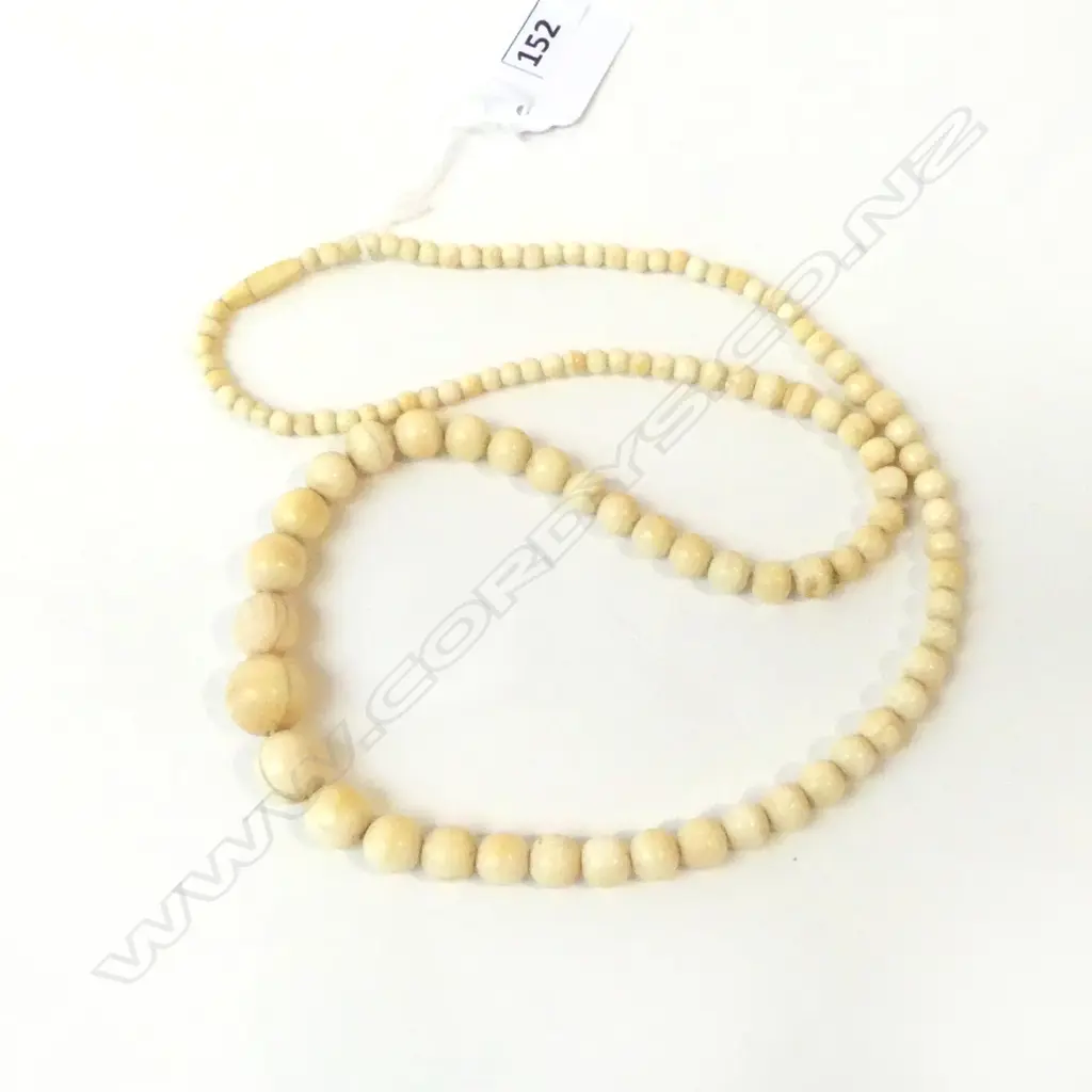 VINTAGE LONG GRADUATED BEAD NECKLACE L.660mm Image 1++