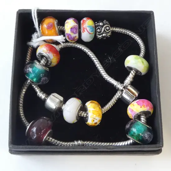 2 STG SILVER PANDORA STYLE BRACELETS 