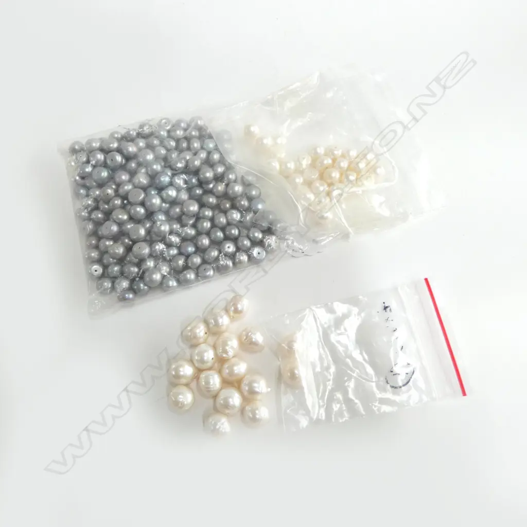 ASST. UNSTRUNG DRILLED FRESHWATER PEARLS 8-10mm Image 1++