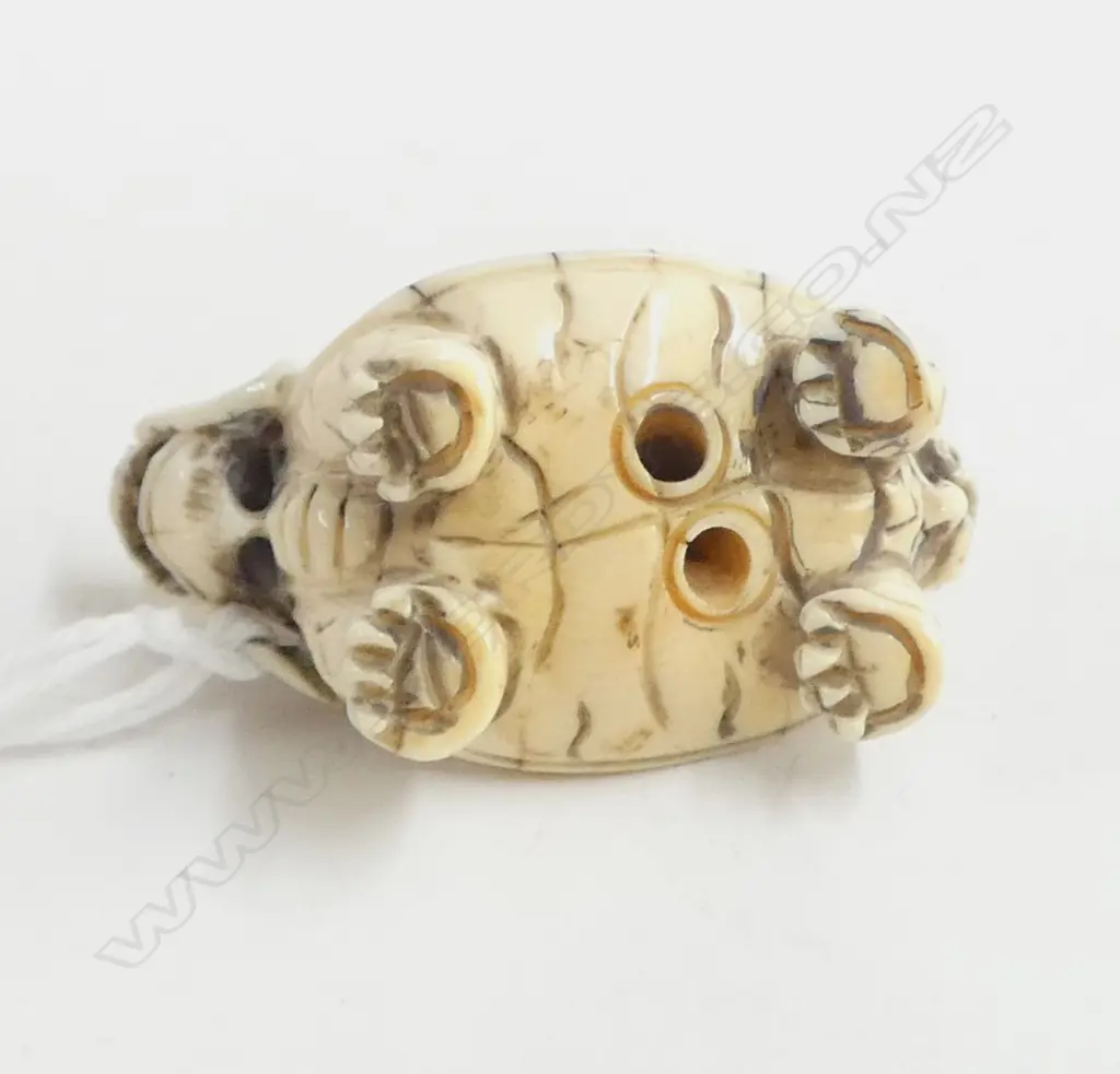 IVORY NETSUKE BIXI, SIGNED Image 1++