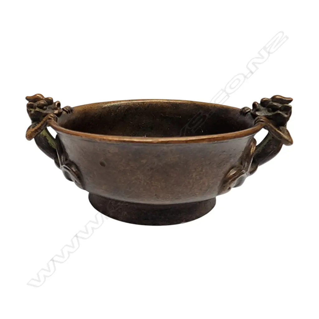 CHINESE BRONZE DRAGON STATUE BUDDHA FIGURINE INCENSE BURNER Image 1++