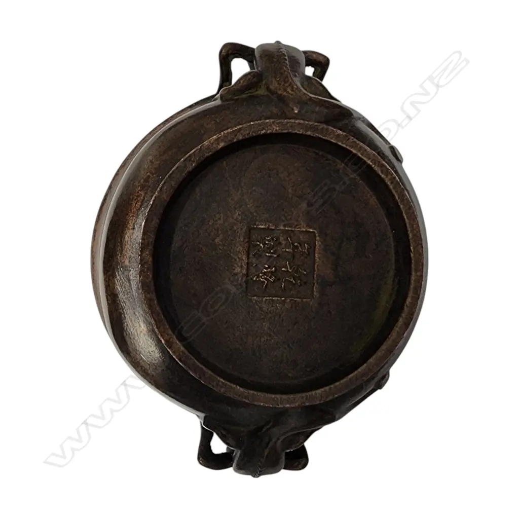 CHINESE BRONZE DRAGON STATUE BUDDHA FIGURINE INCENSE BURNER Image 1++