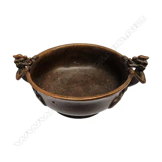 CHINESE BRONZE DRAGON STATUE BUDDHA FIGURINE INCENSE BURNER