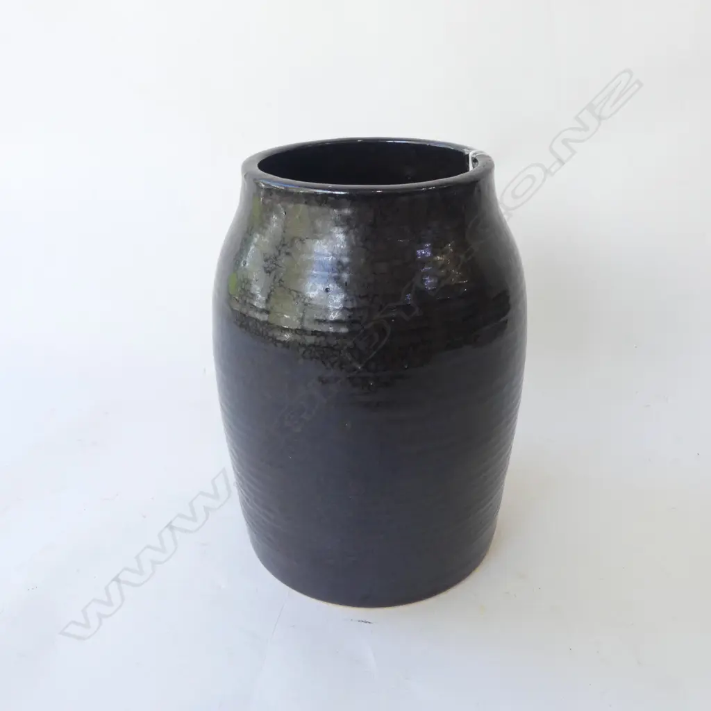 JAPANESE TENMOKU JAR/VASE. H.240mm Image 1++