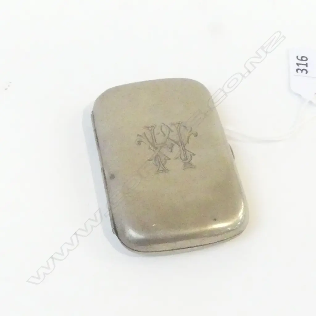 STG SILVER CIGARETTE CASE, LONDON 1886 63.8grms Image 1++