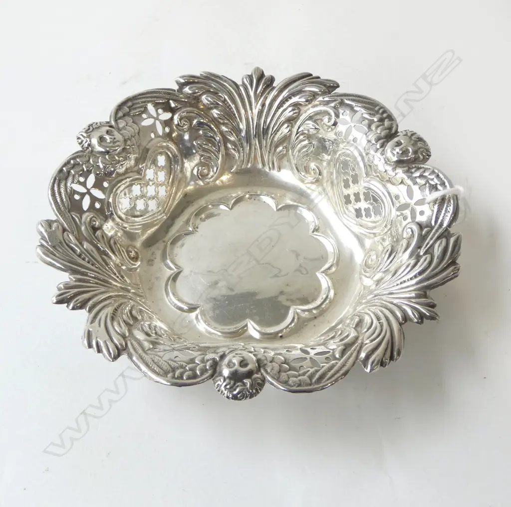 STG SILVER ‘ANGELS’ BONBON DISH, BIRMINGHAM 1904, D.110MM Image 1++