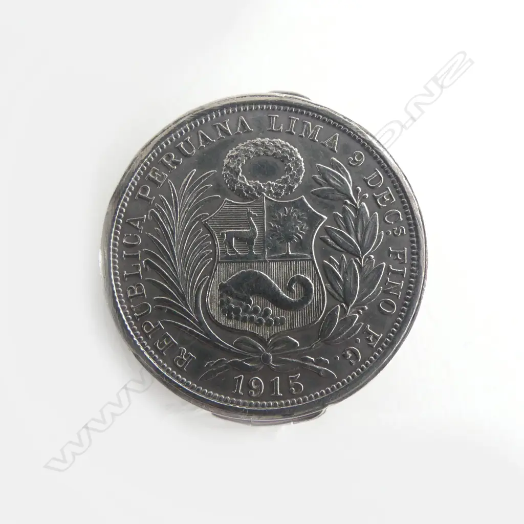 S/SILVER COIN PILL BOX  23G Image 1++